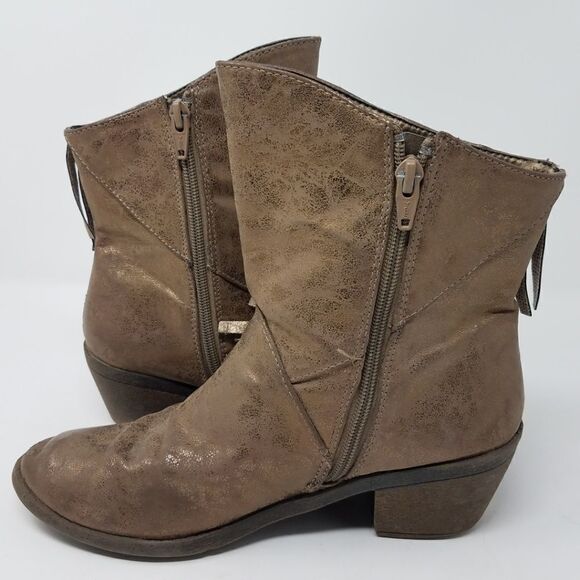 🌼 STEVIES Fringe Metallic Bronze Boots 6 - Picture 4 of 8